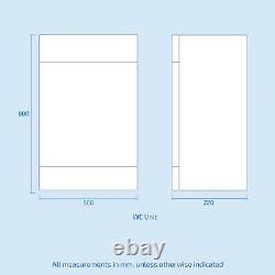 600mm Vanity Basin with Unit WC Unit & Back to Wall Toilet Pan Afern