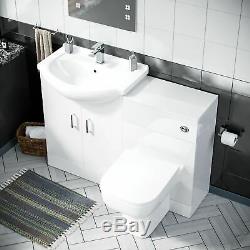 650 mm Cloakroom Basin Vanity Sink Unit & Back To Wall Toilet Suite Debra