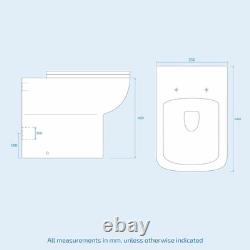 650 mm Cloakroom Basin Vanity Sink Unit & Back To Wall Toilet Suite Debra