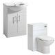 650mm Vanity Basin Sink Unit Cabinet & 500 Back To Wall Wc Unit Only