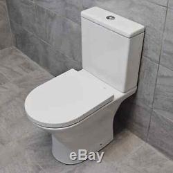 650mm Vanity Unit + Rimless Toilet Option Basin Sink Bathroom Suite Set + Tap