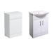 650mm White High Gloss Vanity Unit & Basin + 500wc Back To Wall Unit