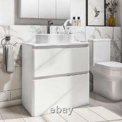 800mm White Freestanding Countertop Vanity Unit with Basin BUN/BeBa 27419/78667