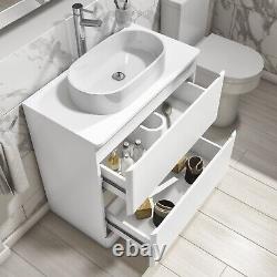 800mm White Freestanding Countertop Vanity Unit with Basin BUN/BeBa 27419/78667