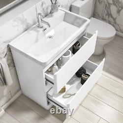 800mm White Freestanding Vanity Unit with Basin Pendle BUN/BeBa 27419/78652