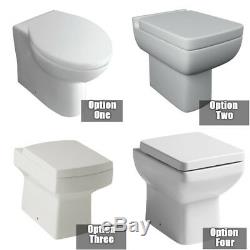 900mm Avola Grey Bathroom Vanity Unit Designer Furniture Suite Back to Wall WC