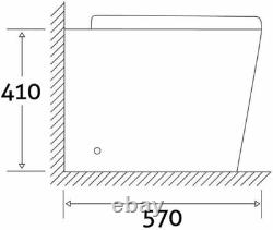 900mm Grey Bathroom Combination BTW Vanity Unit Set & Toilet Pan Seat Tap LH