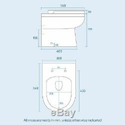 900mm Light Grey Vanity Unit Left Hand Basin and Back to Wall WC Toilet Ellis