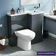 900mm Right Hand Basin Dark Grey Vanity Cabinet And Back To Wall Toilet Finn
