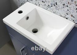 900mm Storm Blue Lomond Vanity Unit With Back to Wall Pan & Cistern