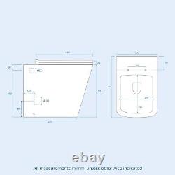 900mm White LH Basin Vanity WC Unit BTW Rimless Toilet Elora