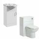 950mm Vanity Basin Sink Unit Cabinet & Back To Wall Wc Unit Pan & Cistern