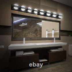 ATNOGRFE 4-Light Vanity Light Fixture over Mirror with Stainless Steel Back 6000
