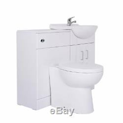 Absolute 550mm Vanity Unit & 500mm Back to Wall Toilet Unit with Toilet & Basin