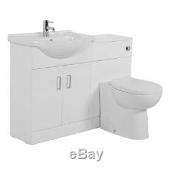 Absolute 650mm Vanity Unit & 500mm Back to Wall Toilet Unit with Toilet & Basin