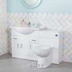 Absolute 850mm Vanity Unit & 500mm Back to Wall Toilet Unit with Toilet & Basin