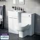 Afern 500mm Vanity Basin Unit, Wc Unit & Debra Back To Wall Rimless Toilet