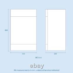Afern 500mm Vanity Basin Unit, WC Unit & Debra Back To Wall Rimless Toilet
