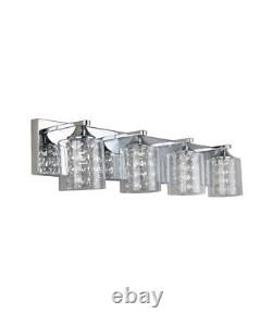 Allen + roth Quinn 25.98-in 4-Light Chrome LED Vanity Light Bar #VBL19-4CH