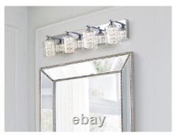 Allen + roth Quinn 25.98-in 4-Light Chrome LED Vanity Light Bar #VBL19-4CH