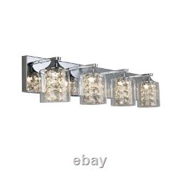 Allen + roth Quinn 25.98-in 4-Light Chrome LED Vanity Light Bar #VBL19-4CH