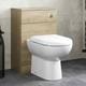 Alpine Oak Wood Back To Wall Toilet Unit Only 500mm