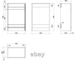Alpine Oak Wood Back to Wall Toilet Unit Only 500mm