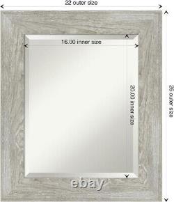 Amanti Art Bathroom Mirror, Dove Greywash Wall Mirror for use as Bathroom Vanity