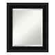 Amanti Art Parlor Framed Bathroom Vanity Wall Mirror Black Large 30h X 24w