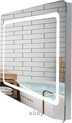 Anti-fog Bathroom Mirror, Frame less Rectangle LED Vanity Mirror for Wall Mirror