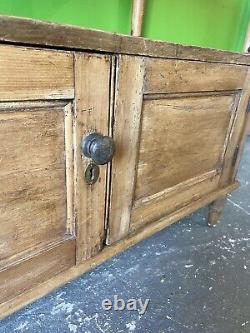 Antique Pine Counter, Console, Kitchen, Bathroom, Washstand, Vanity Unit, Drawer