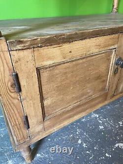 Antique Pine Counter, Console, Kitchen, Bathroom, Washstand, Vanity Unit, Drawer