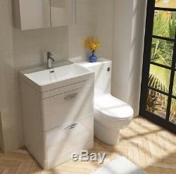 Apollo Bathroom Vanity Set 1100 Basin Toilet Back To Wall Gloss Fitted Cabinets