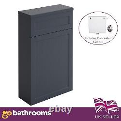 Arabella Traditional Vintage Grey WC Back To Wall Toilet & Concealed Cistern