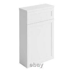 Arabella Traditional Vintage White WC Back To Wall Toilet Concealed Cistern 50cm