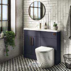 Arezzo 1100 Matt Blue Slimline Combination Vanity Unit