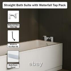 Arko Complete Bathroom Suite, Bath Shower, Screen, Black Vanity, Toilet, Taps
