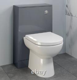 Artis Centro Grey Gloss Back to Wall Toilet Unit Only 500mm