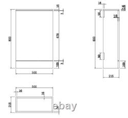 Artis Centro Grey Gloss Back to Wall Toilet Unit Only 500mm