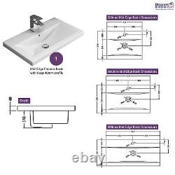 Athena Gloss Grey Mist Bathroom Furniture Vanity Cabinet Basin, WC, Bath Panel