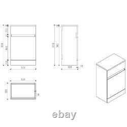 Aurora Bathroom Basin Sink Vanity Unit Toilet WC Combination White Gloss 1720mm