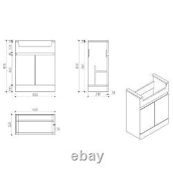 Aurora Bathroom Basin Sink Vanity Unit Toilet WC Combination White Gloss 1720mm