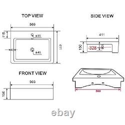 Aurora Bathroom Basin Sink Vanity Unit Toilet WC Combination White Gloss 1720mm