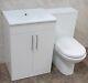 Bathroom Vanity Unit Back To Wall Slim Wc Toilet Cistern Basin Sink Tap 1100mm