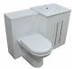 Bathroom Vanity Unit Back To Wall Wc Toilet Cistern Basin Sink Tap 1100mm White
