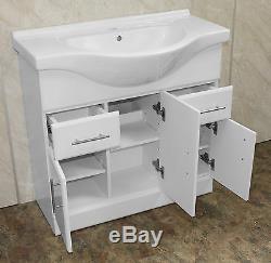 BATHROOM VANITY UNIT SINK ACRYLIC BATH 1700 x 700 BACK TO WALL TOILET CISTERN