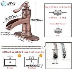 BWE Copper Bathroom Faucet Antique Brass Sink Vanity Bath Restroom Basin Sing