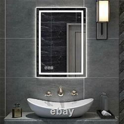 BZ 32x24 inch LED Bathroom Mirror, Wall Mounted Bathroom Vanity Mirror, Dimmable