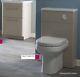Back To Wall Toilet Pan Concealed Cistern Toilet Seat & Curve Front Wc Unit Set