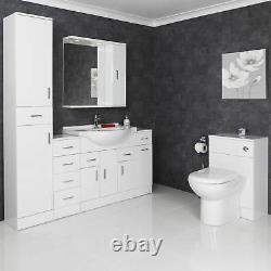 Back To Wall Toilet Unit BTW Classic Bathroom Pan Cistern Soft Close Seat White